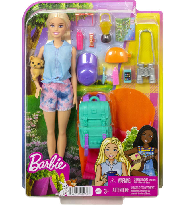 Barbie Camping Malibu nukke ja tarvikkeet