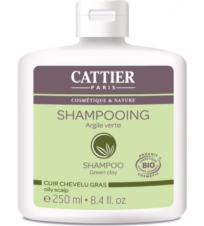 Cattier Vihreä savi - Rasvoittuvat hiukset 250 ml shampoo