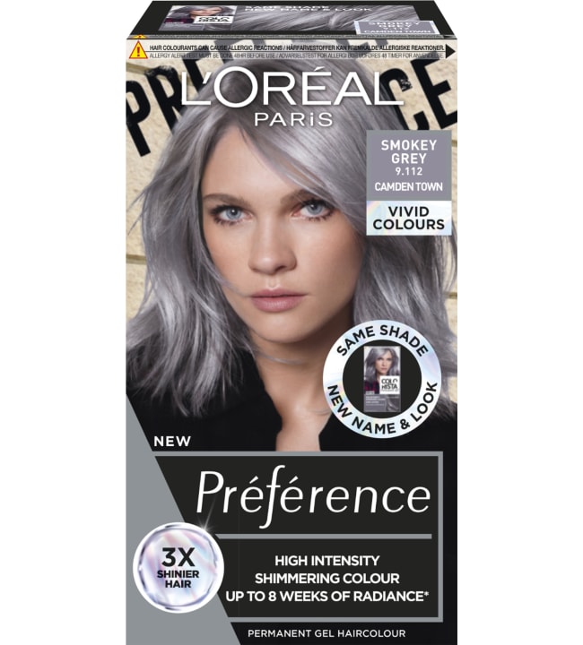 L'Oréal Paris Préférence Vivid Colours Smokey Grey intensiivinen kestoväri