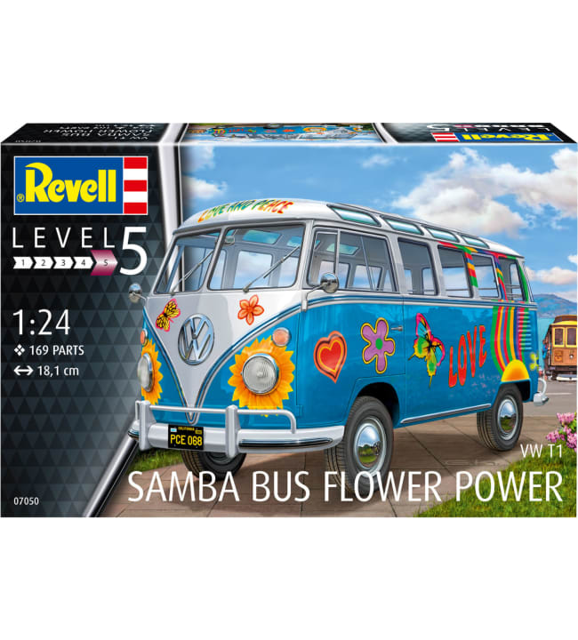 Revell VW T1 Samba Bus "Flower Power" pienoismalli