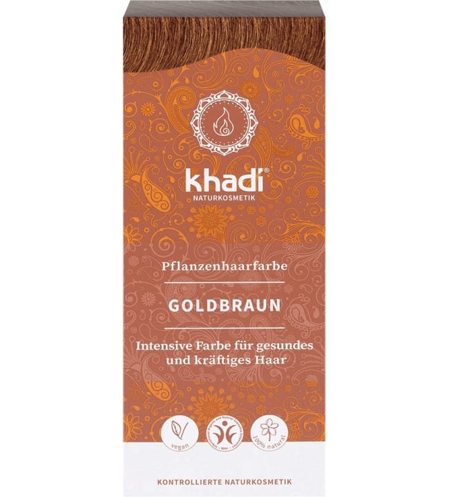 Khadi Hair Color Golden brown 100g kasvihiusväri