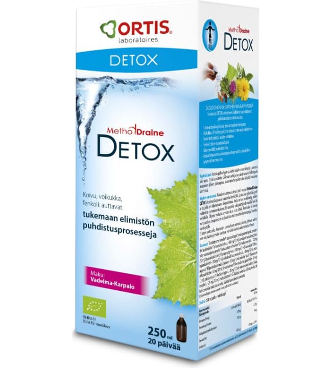 MethodDraine Detox Vadelma-Karpalo 250 ml kehonpuhdistaja