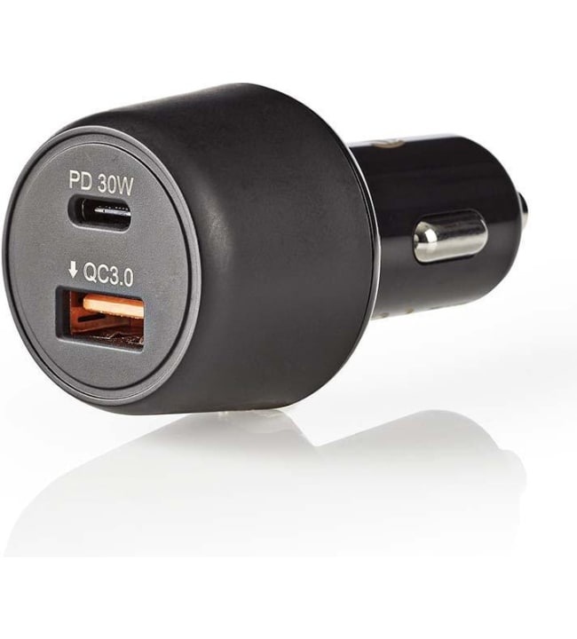Nedis 3,0 A USB(QC 3.0)/USB-C 30 W autolaturi