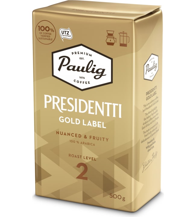 Paulig Presidentti Gold Label 500g kahvi suodatinjauhatus | Karkkainen ...