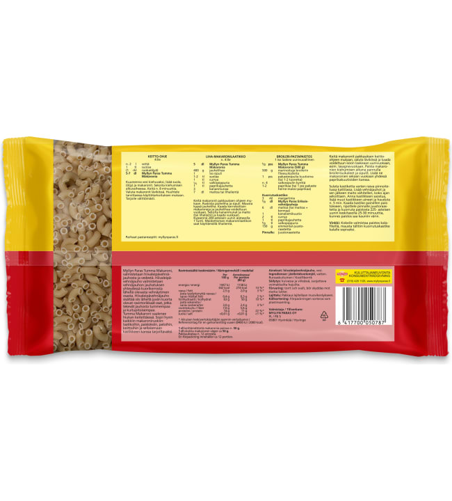 Myllyn Paras 1kg tumma makaroni | Karkkainen.com verkkokauppa