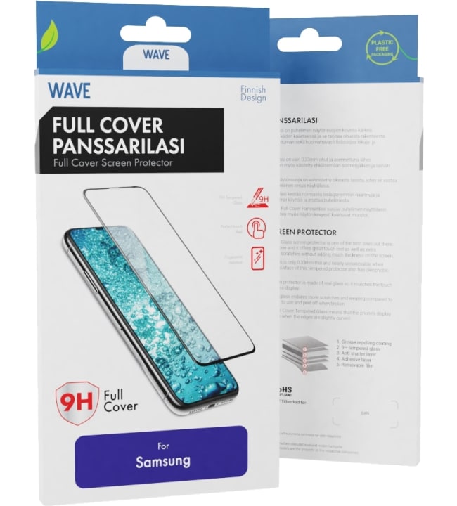 Wave Samsung Galaxy S20 FE/FE 5G Full Cover musta kehys panssarilasi