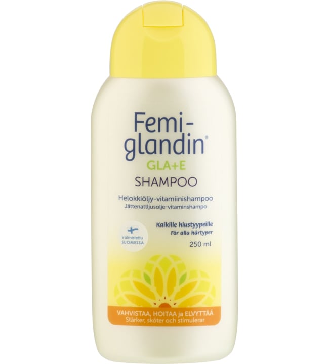 Femiglandin GLA+E-helokkiöljy 250 ml shampoo