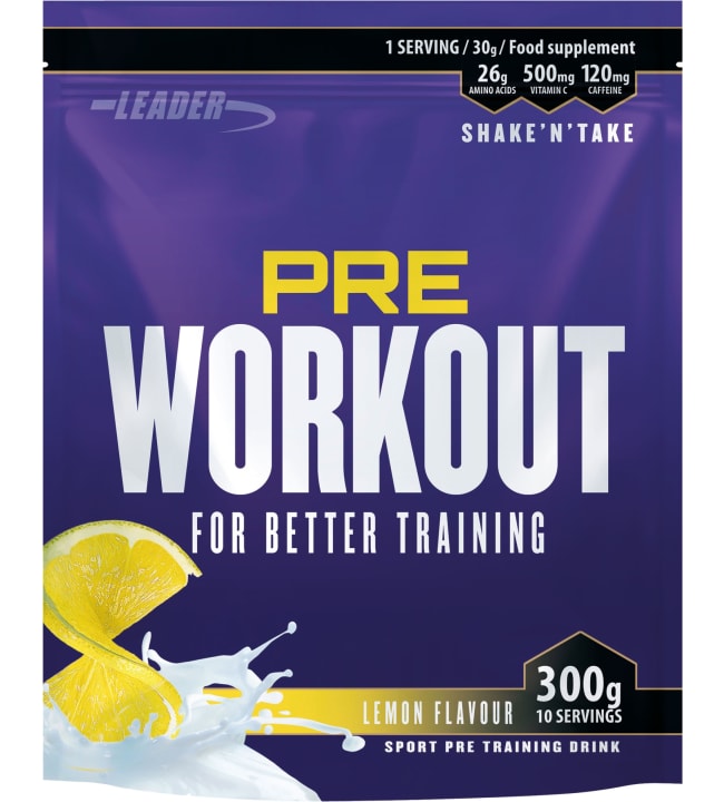 Leader Pre Workout Lemon 300 g latausjuoma