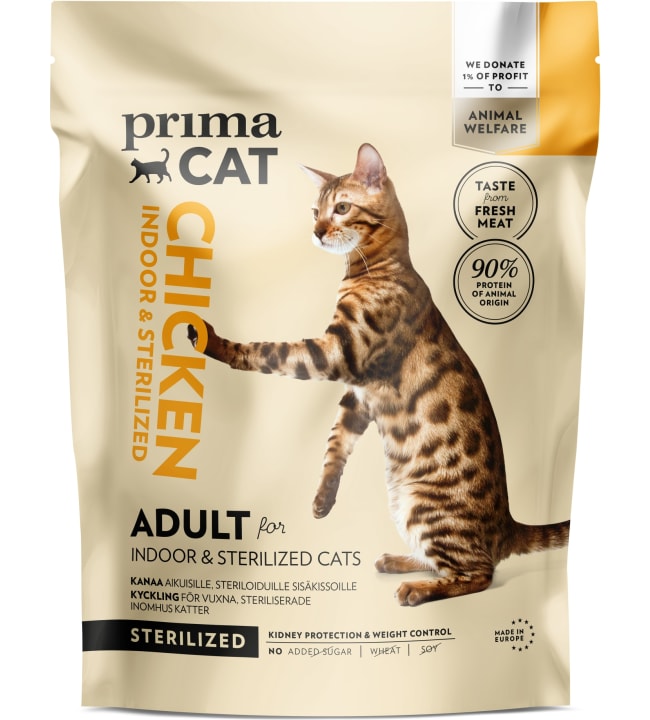 PrimaCat Kana 1,4 kg steriloiduille aikuisille kissoille