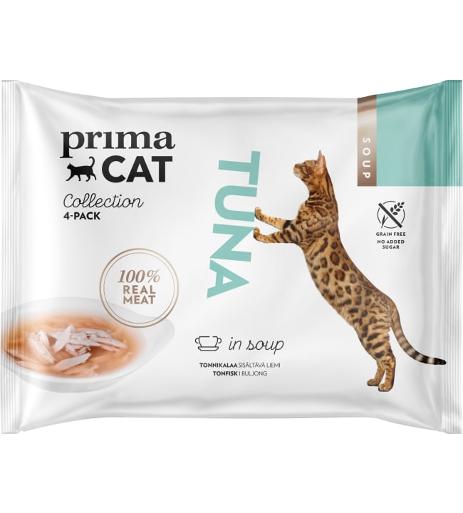 PrimaCat Soup Tonnikalaa liemessä 4 x 40 g kissn täydennysrehu