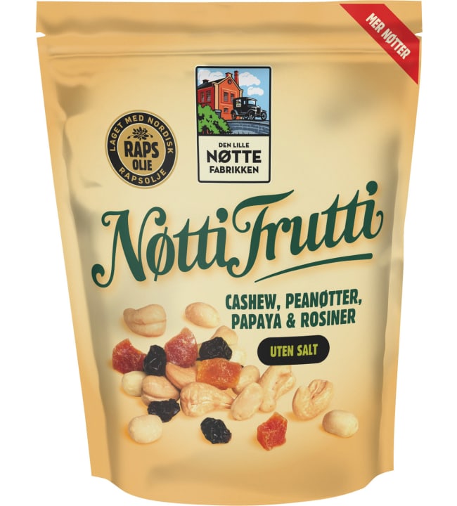 DLN Nötti Frutti 400 g sekoitus pähkinöitä ja kuivattuja hedelmiä