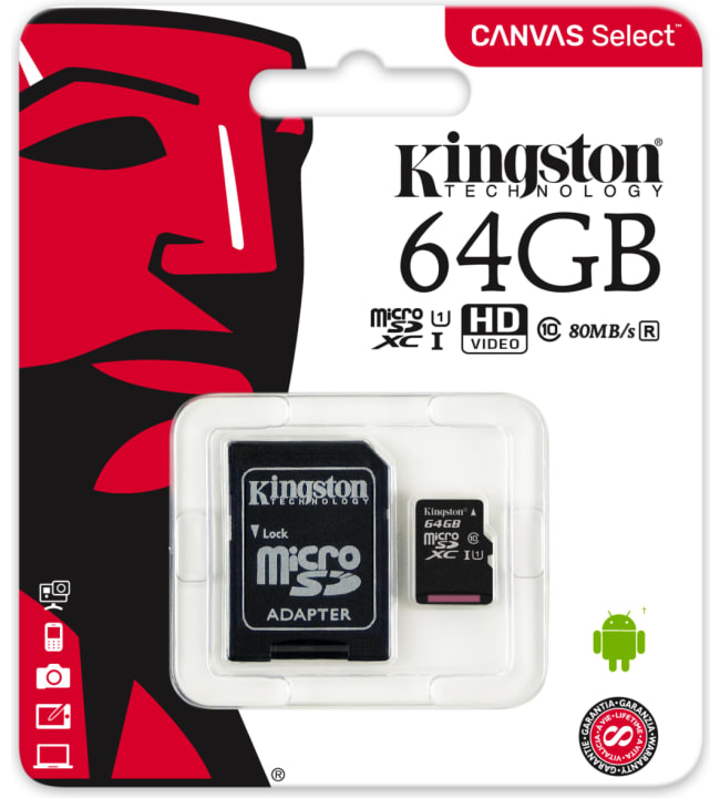pea skip Distrust Kingston Canvas Select 64GB MicroSD muistikortti | Karkkainen.com  verkkokauppa