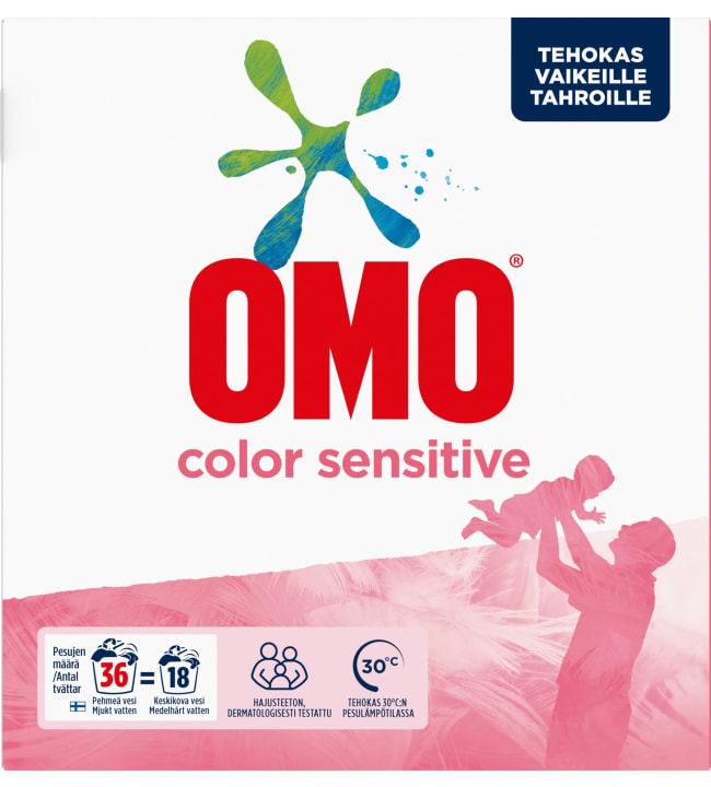Omo Sensitive Color 1,26 kg pyykinpesujauhe