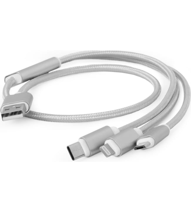 Cablexpert 3-in-1 USB-C/MicroUSB/Lightning latausjohto