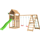 Jungle Gym Cabin 2.1, Climb Module, green slide, play tower ...