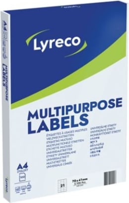 Lyreco 70x25.4 mm 33-osainen 100 arkkia monitoimitarra ...