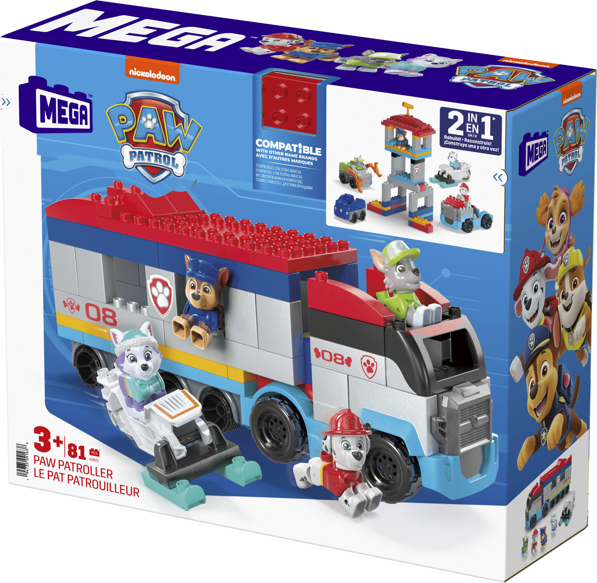 Mega Bloks Paw Patrol Paw Patroller Hau-vaunu rakennussarja ...