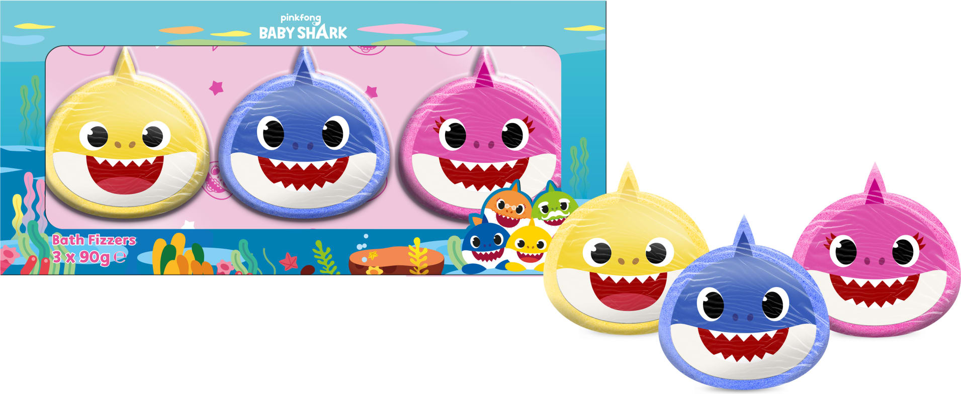 pinkfong-baby-shark-3x90-g-kylpypommit-karkkainen-verkkokauppa