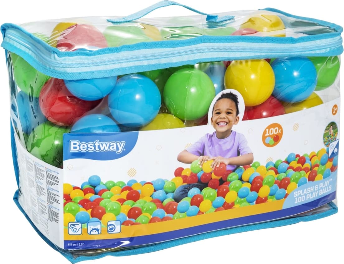 Bestway Splash & Play 100 Play Balls 6,5cm pallomeripallot Karkkainen