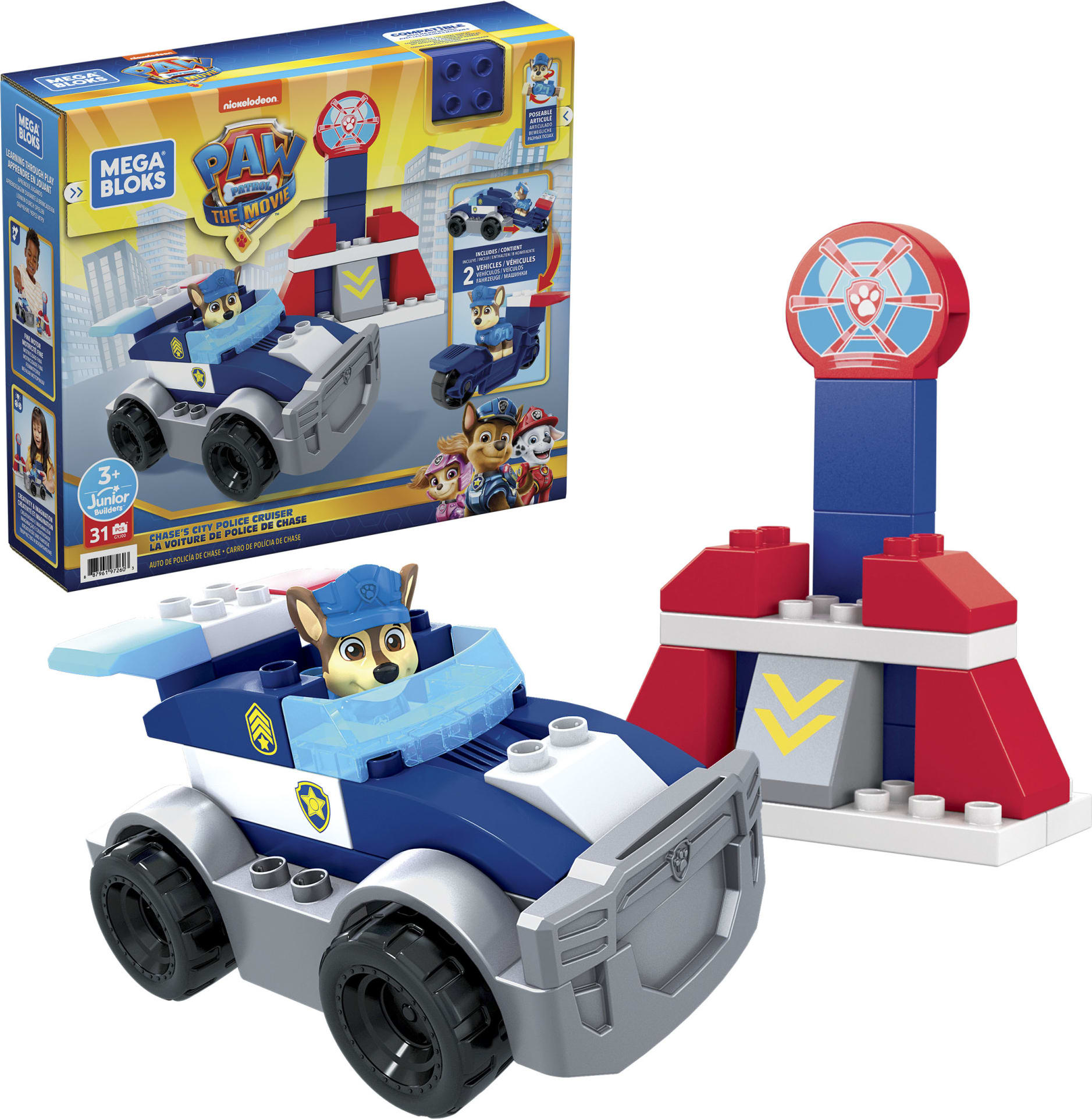 Mega Bloks Paw Patrol Chase's Police Cruiser rakennussarja | Karkkainen ...