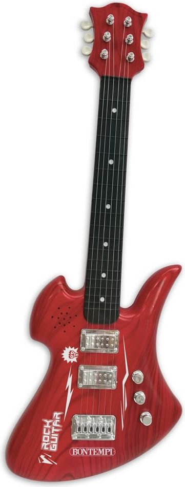 Bontempi Guitare Rock Électronique Sans Fil – Micro, Sangle, 10 Morceaux Préenregistrés – Pour Jeunes Rockstars Dès 6 Ans