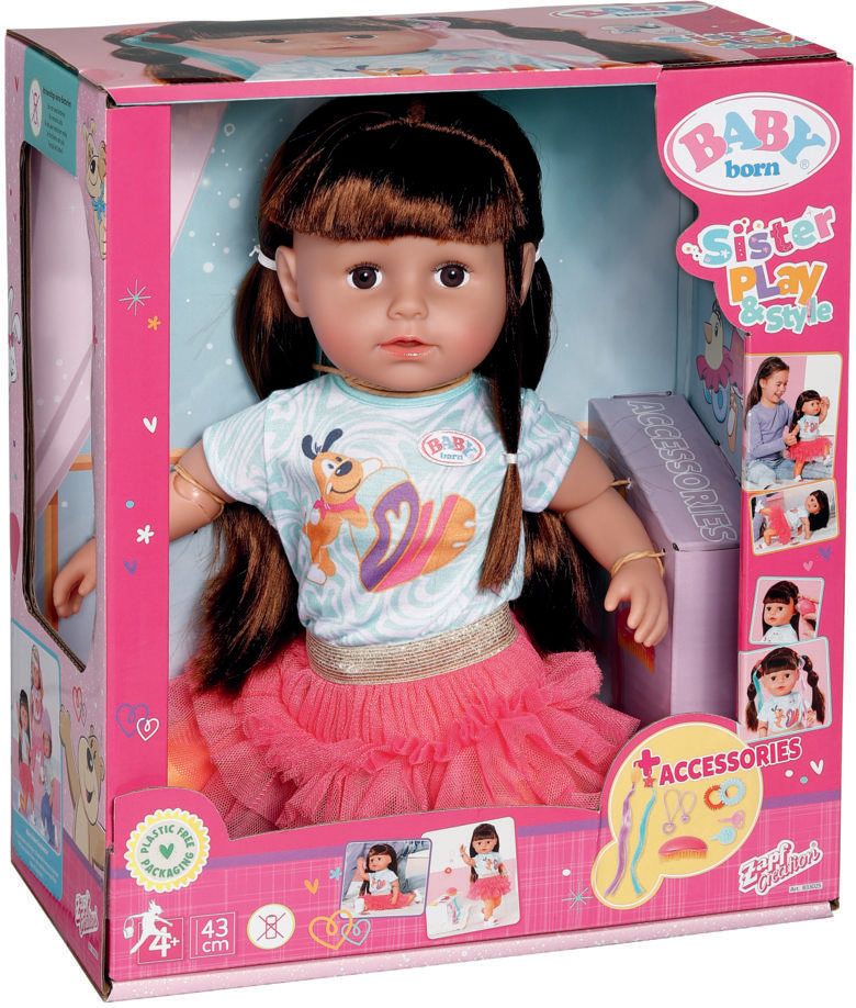 Baby Born Sister Play & Style 43cm - JouéClub