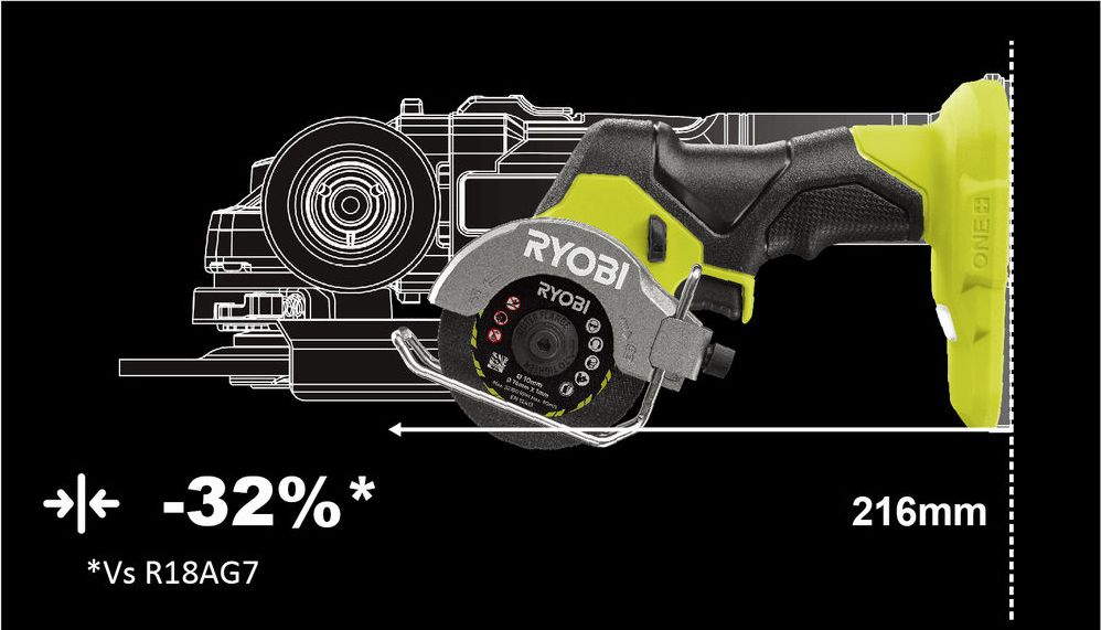 Ryobi One+ HP RCT18-0 18V akkulaikkasaha runko