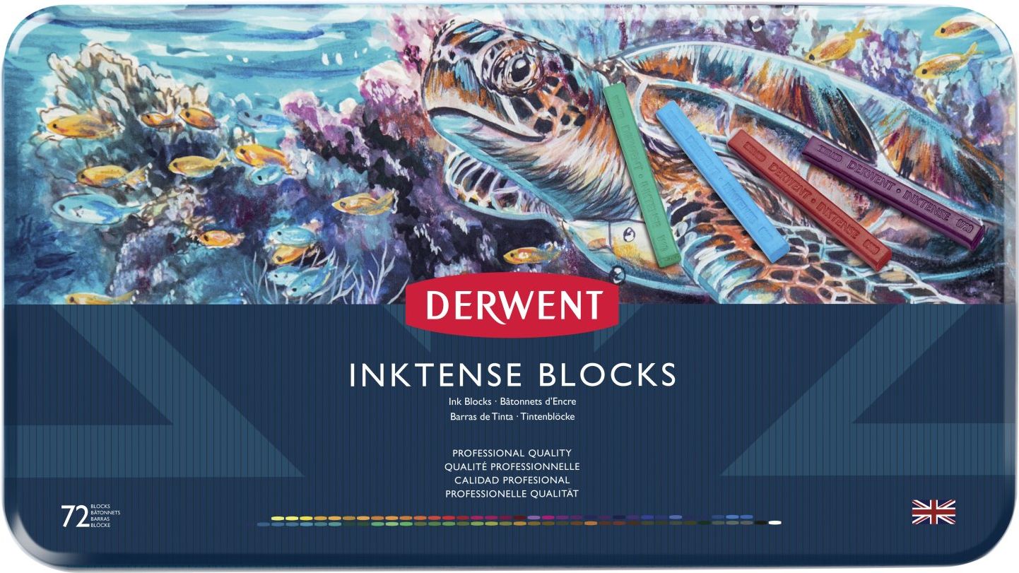 Derwent Inktense Blocks 72 Tin | Kärkkäisen Verkkokauppa