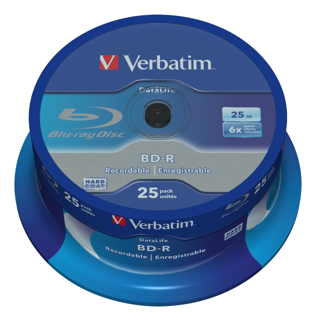 Verbatim BDR SL 25GB 25kpl bluray levy verkkokauppa
