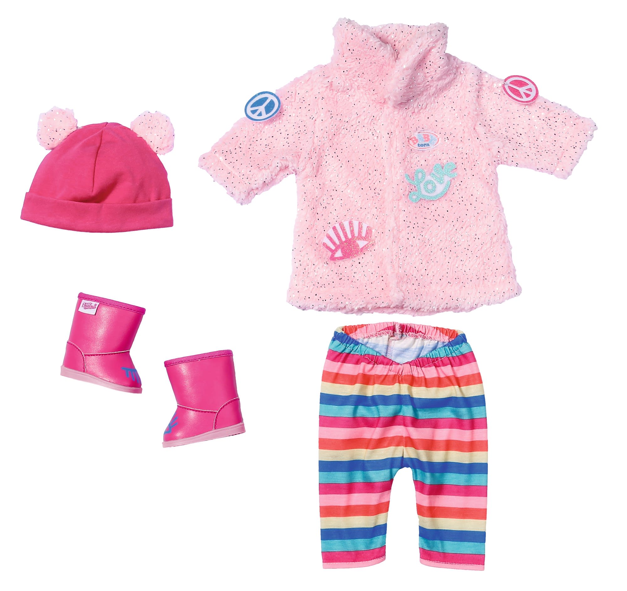 Baby Born Costumi Holiday Deluxe da 43cm - per Bambini di 3+ Anni - per Mani Piccole, Il Gioco Creativo Promuove L'Empatia e Le Abilità Sociali - Include Costume da Bagno, Sandali