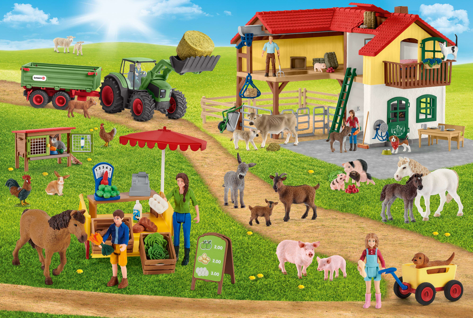 Schmidt Schleich Farm World Farm and Farm Shop 100p palapeli