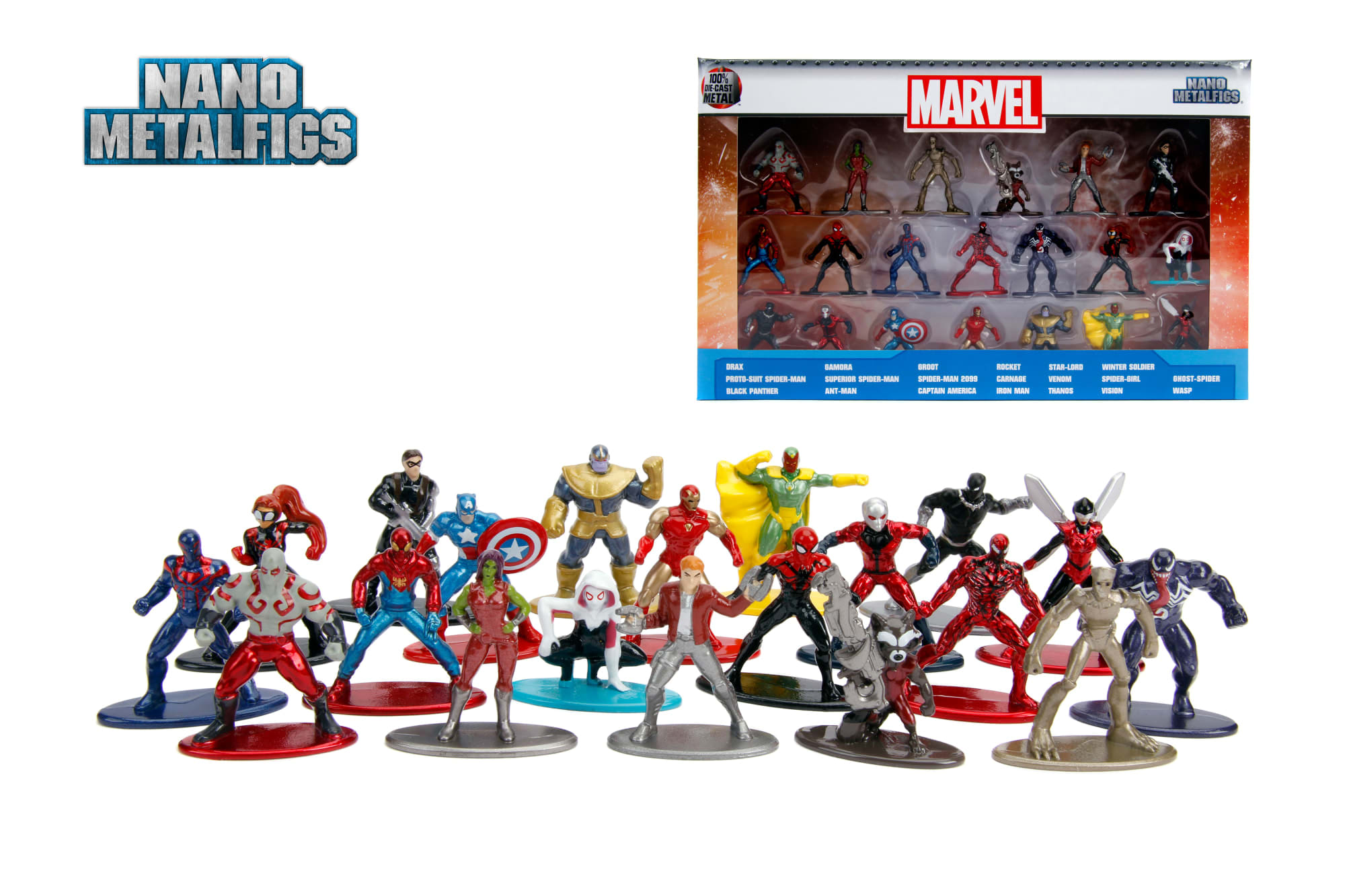 Jada Marvel Nano Metalfigs 20kpl 1,65" nanofiguuria
