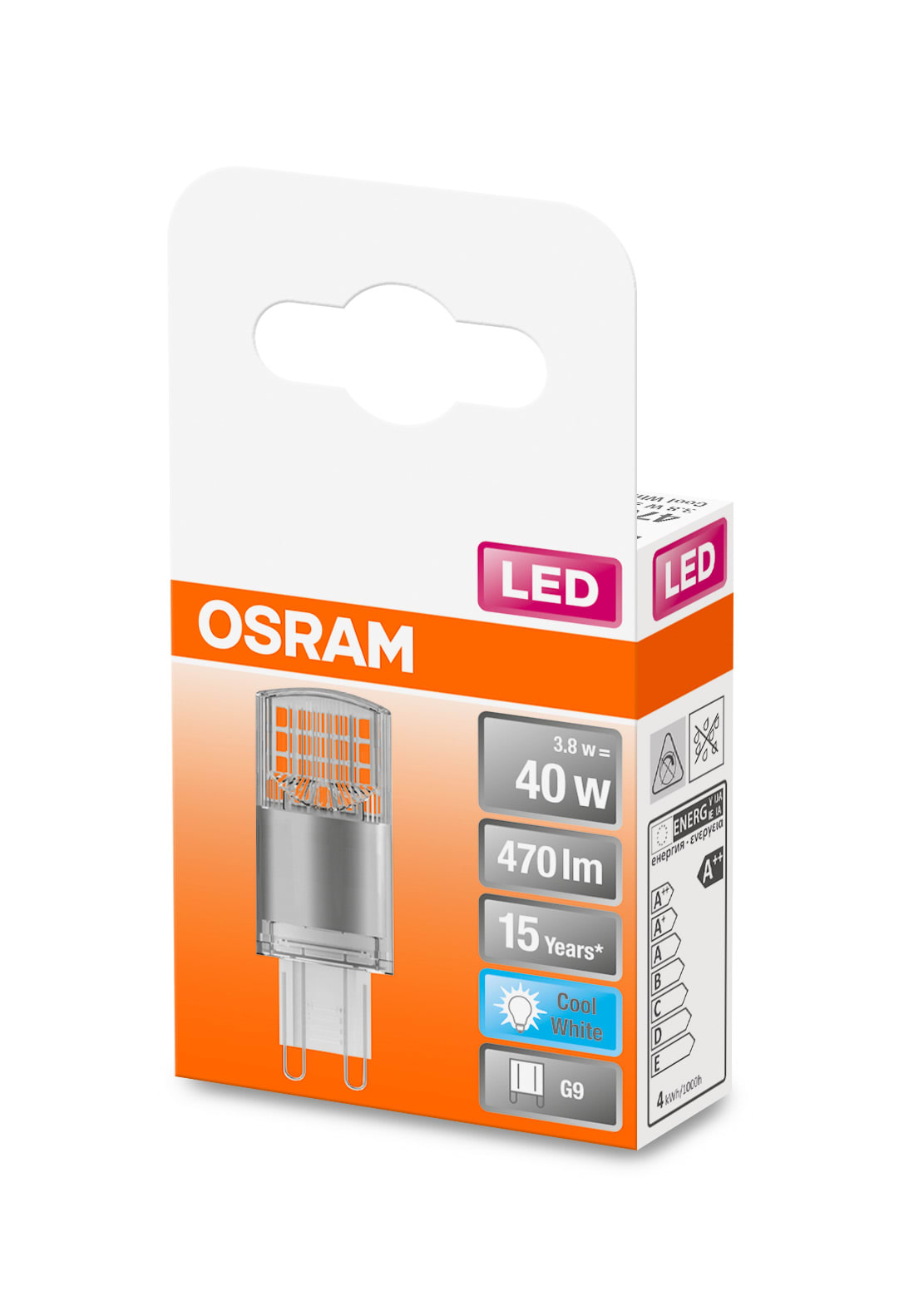Osram G9 470lm 4000L ledlamppu verkkokauppa