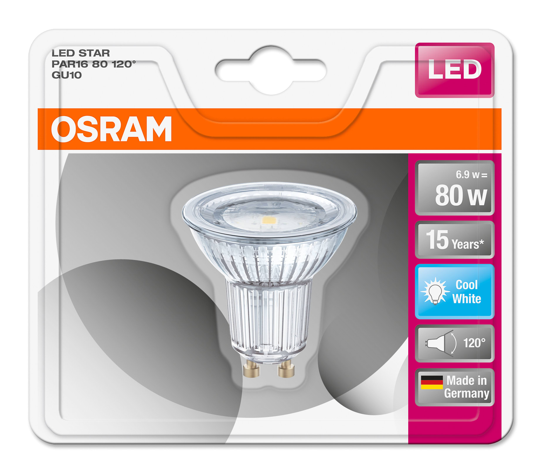 Osram Led Star GU10 575lm 4000K led kohdelamppu