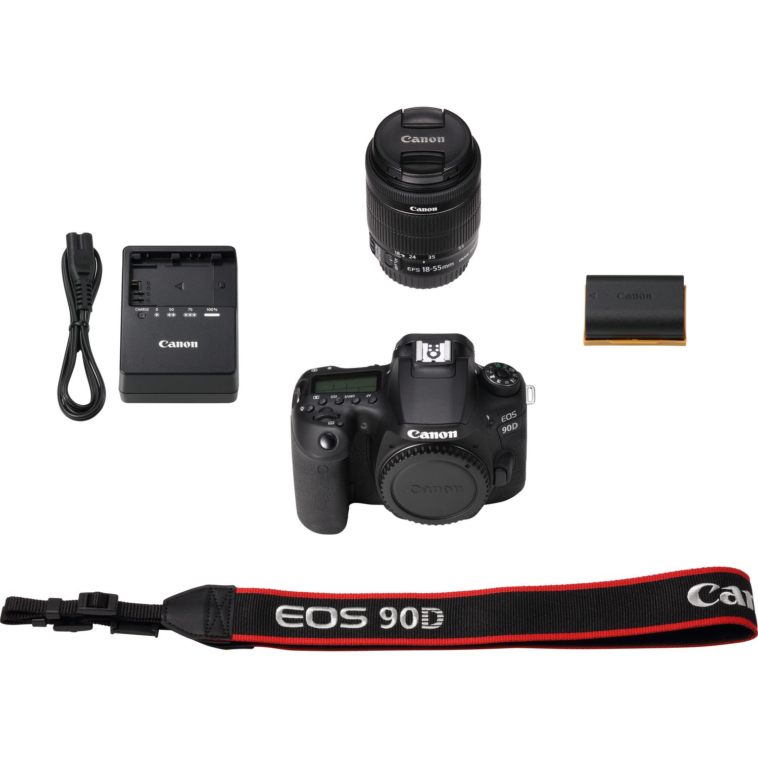 Canon EOS 90D järjestelmäkamera + EF-S 18-55mm f/3.5-5.6 IS STM