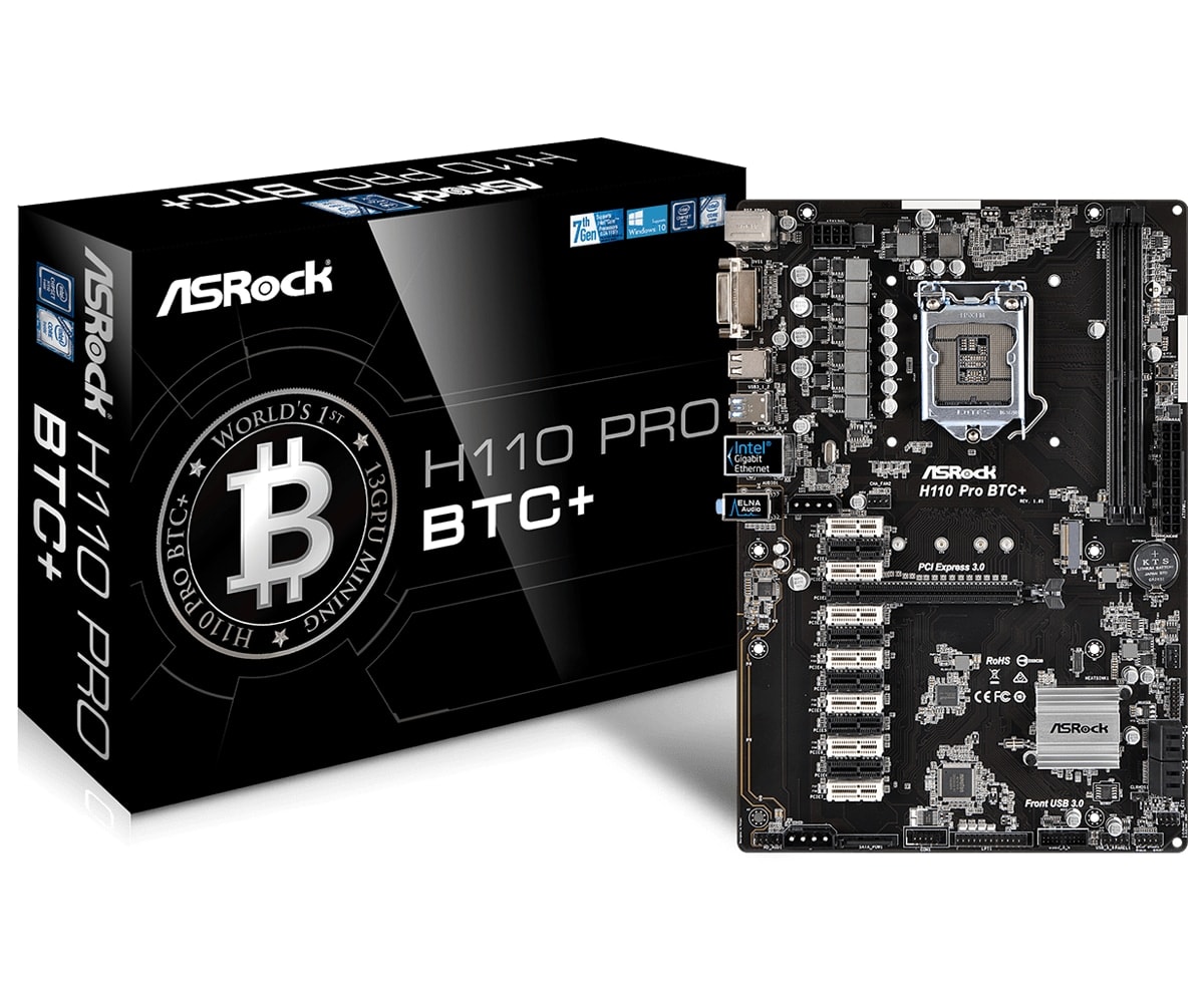 Asrock h110 pro btc не видит видеокарты