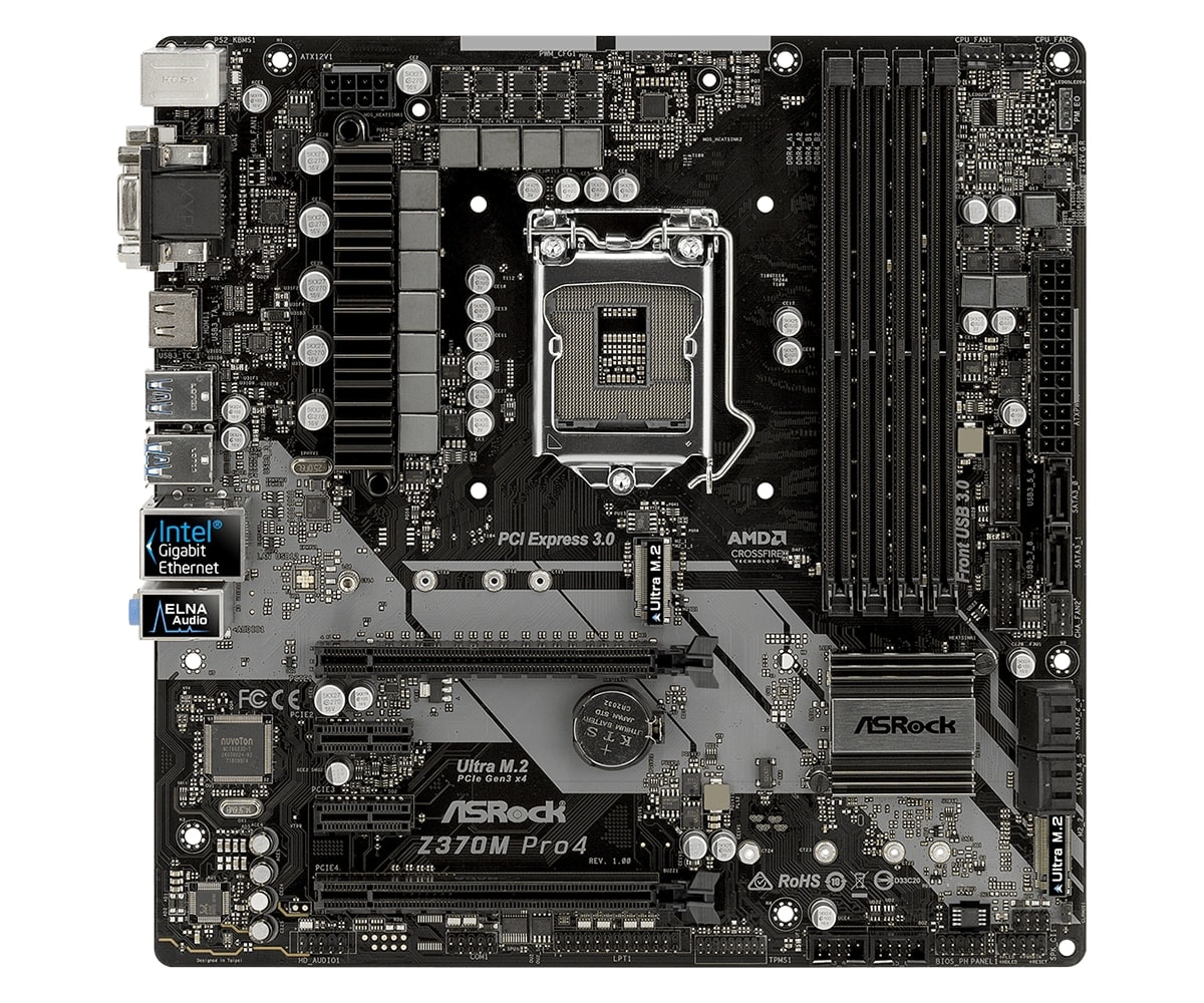 Asrock z370 pro4 совместимость с процессорами