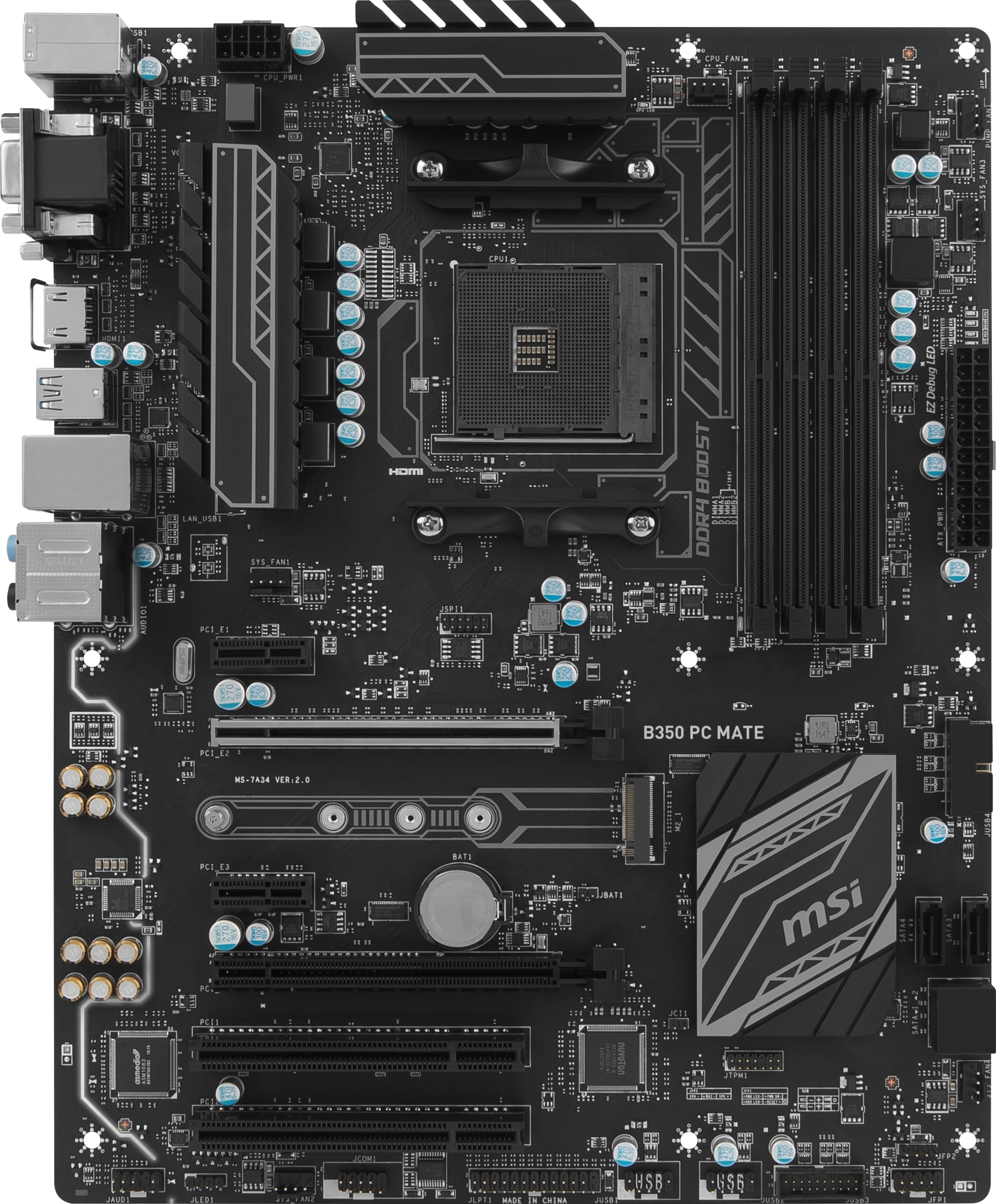 MSI B350 PC Mate AM4 ATX Emolevy Karkkainen Verkkokauppa