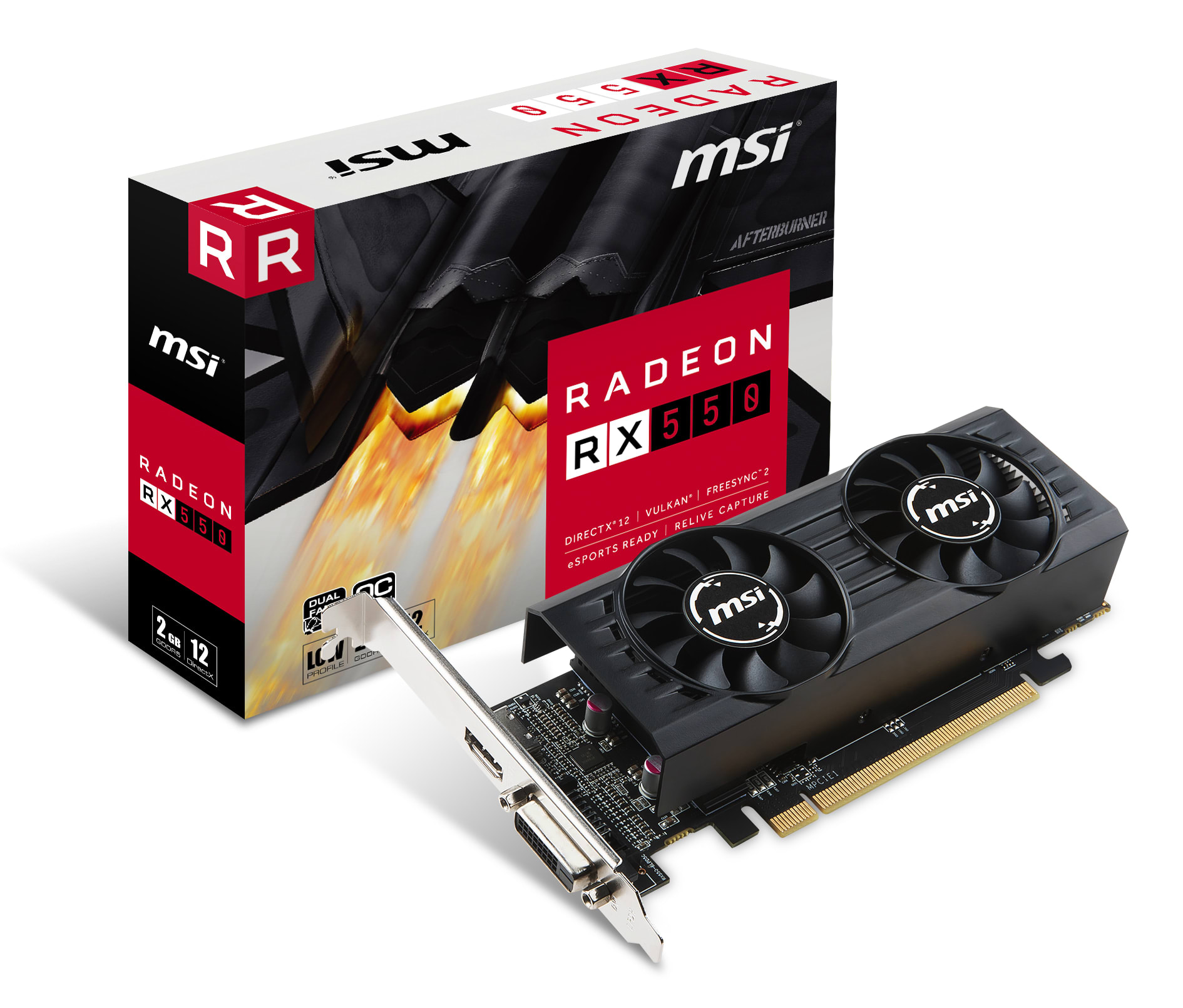 MSI Radeon RX 550 2GT LP OC 2GB näytönohjain | Karkkainen.com verkkokauppa