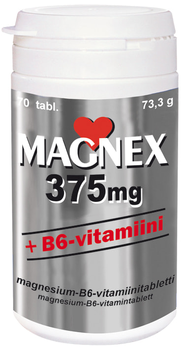 Magnex 375 mg +B6 70 tabl. ravintolisä | Karkkainen.com verkkokauppa