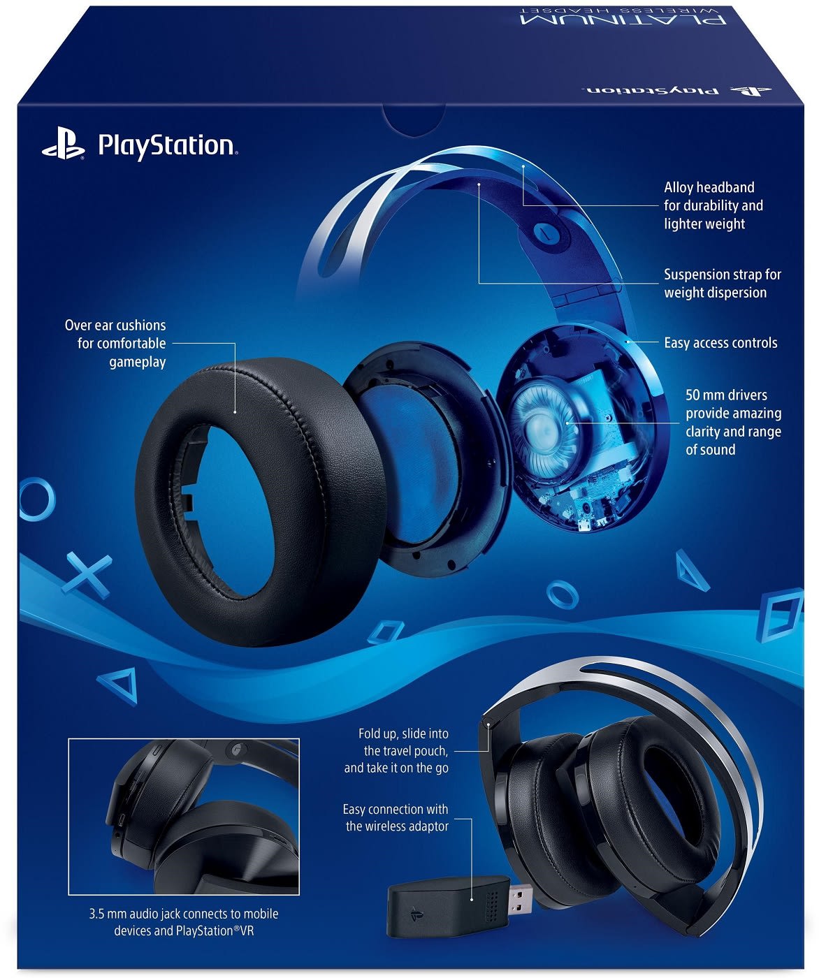Sony PS4 Platinum Wireless Headset 7.1 langattomat kuulokkeet