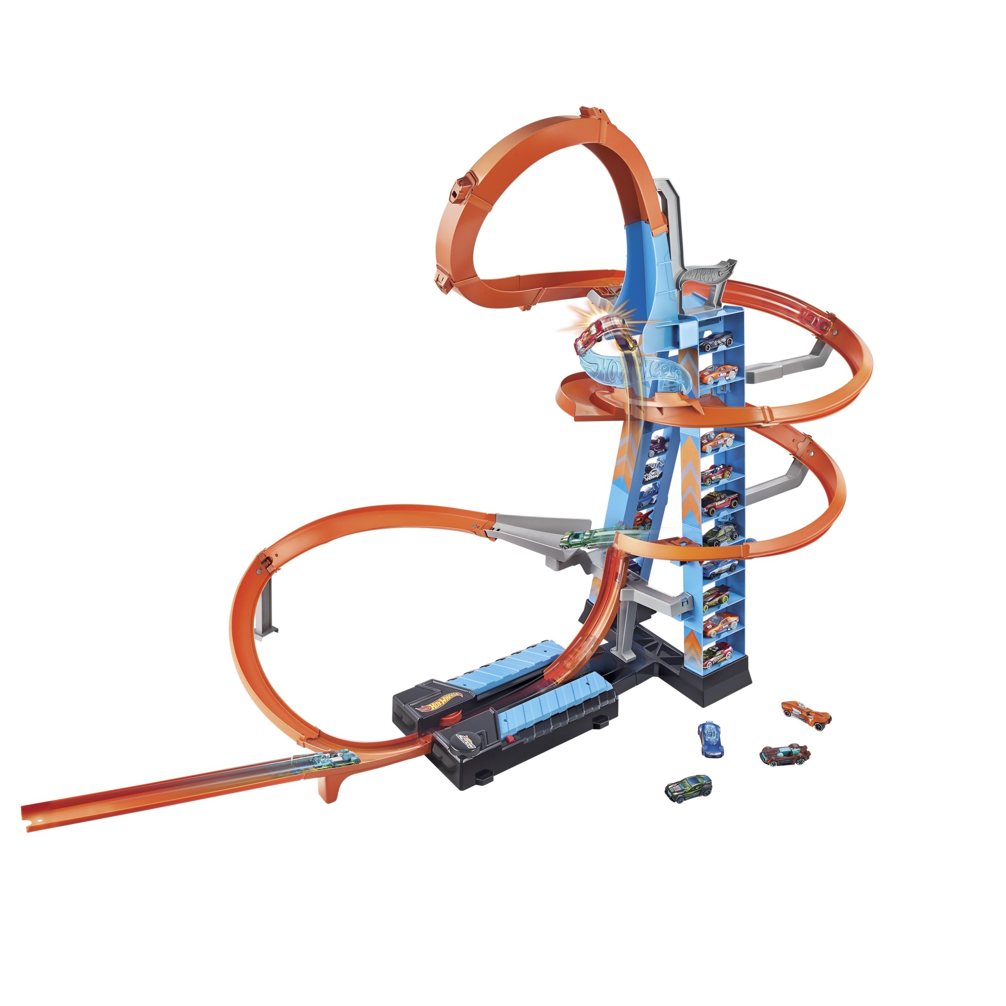 Hot Wheels Sky Crash Tower autorata verkkokauppa