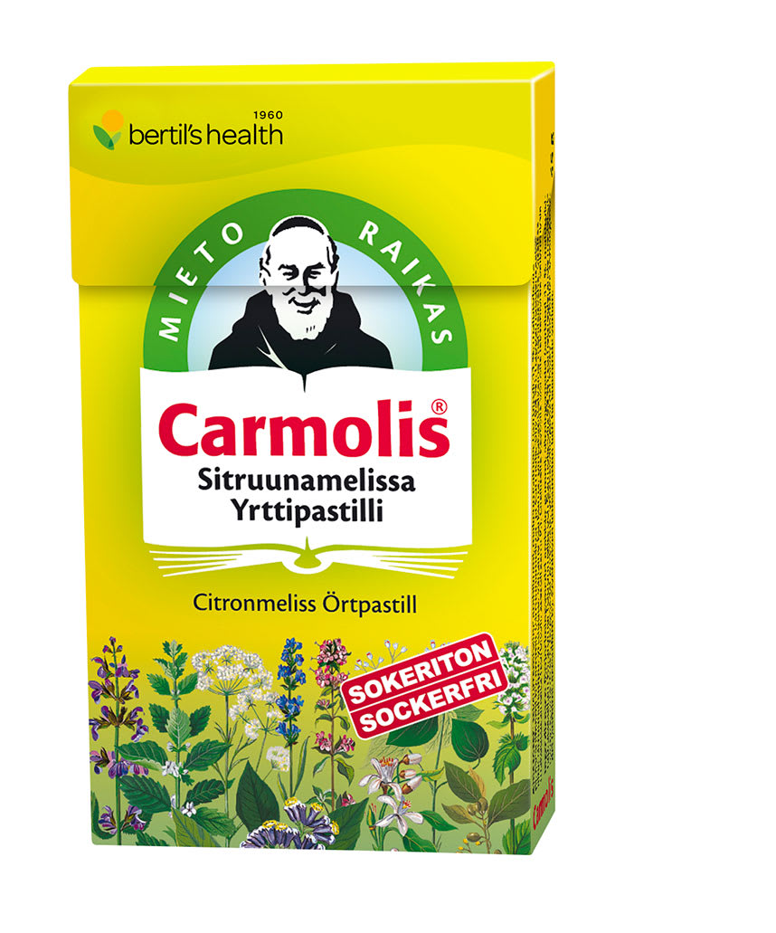 Carmolis Sitruunamelissa 45 g yrttipastilli | Karkkainen.com verkkokauppa
