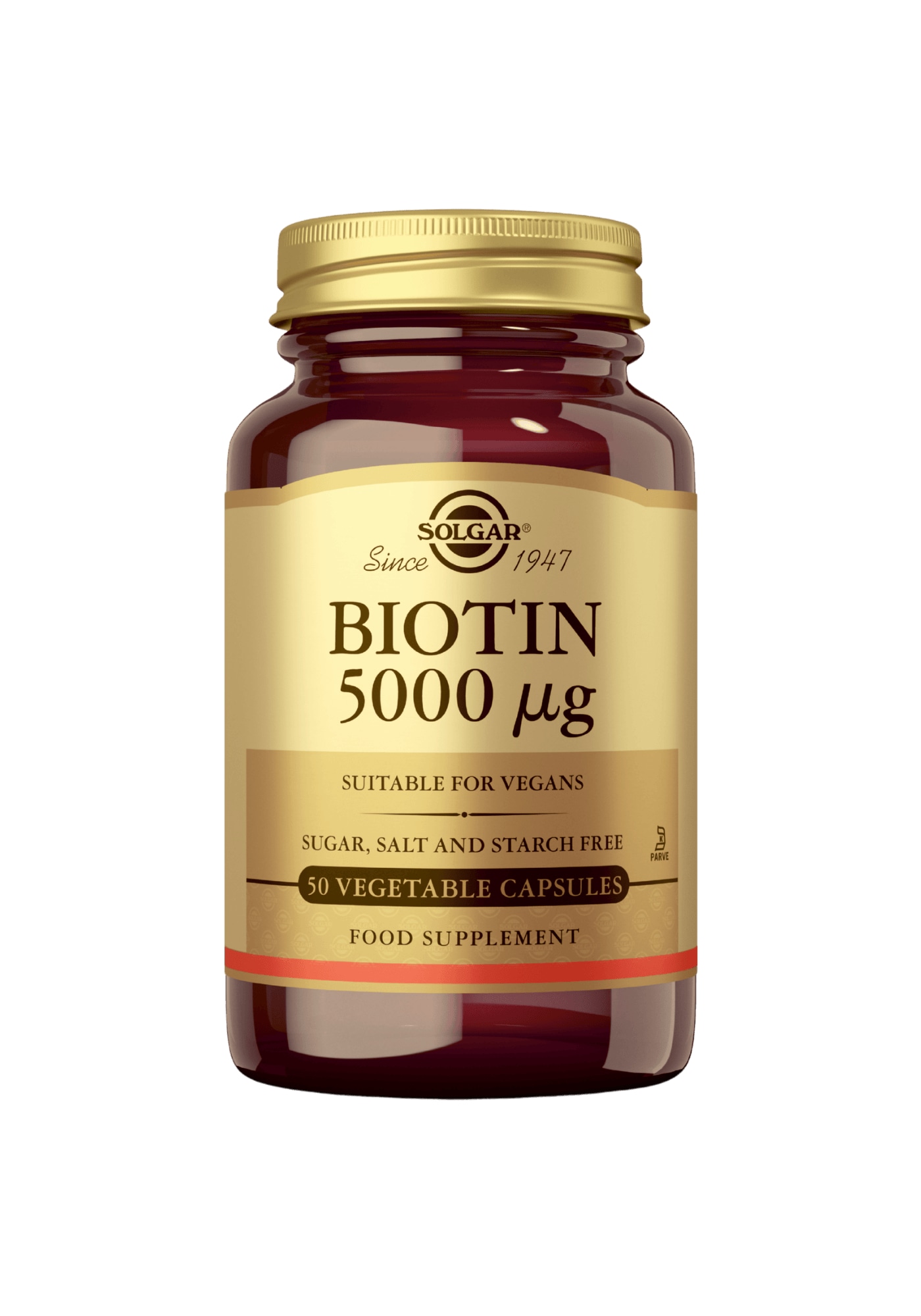 Solgar® Biotiini 5000 µg 50 kaps. ravintolisä