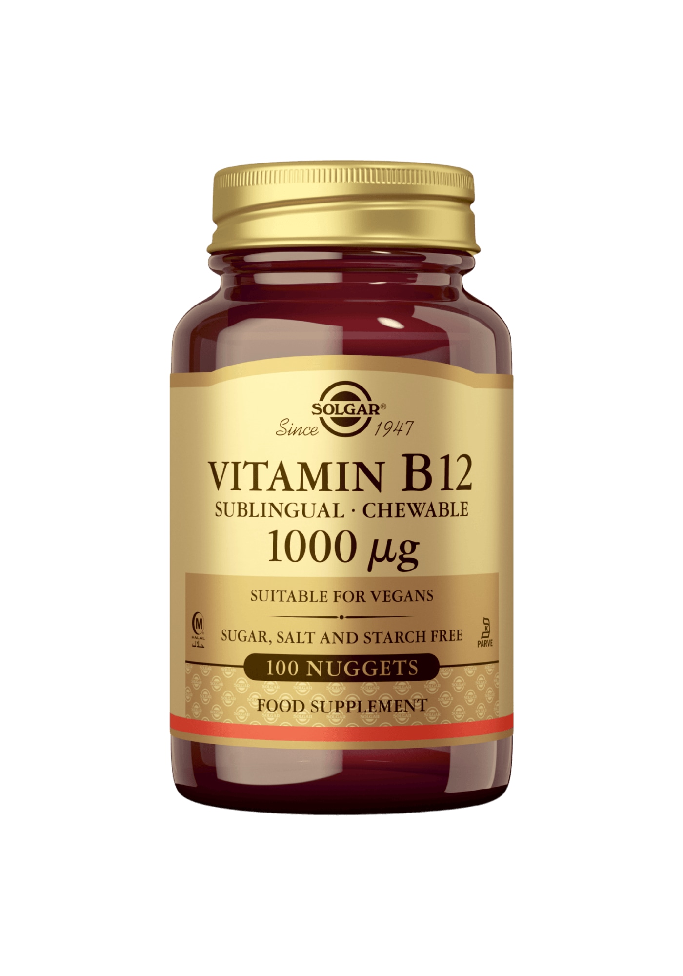 Solgar® B12-vitamiini 1000 µg 100 tabl. ravintolisä