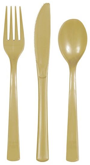 Kullanväriset muoviaterimet