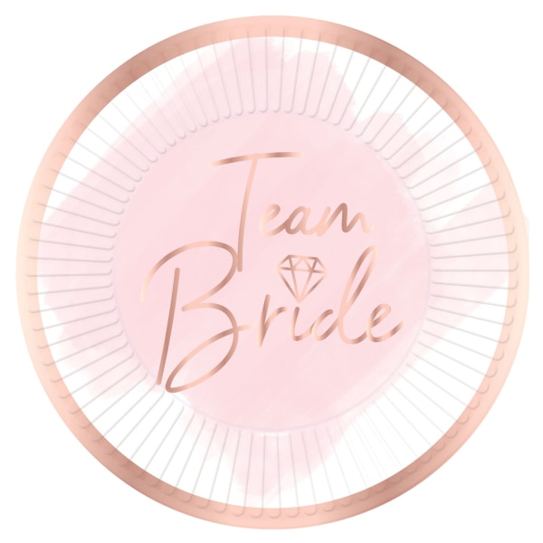 Team Bride 8 kpl 23cm pahvilautanen