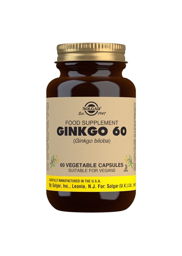 Solgar® Ginkgo Biloba 60 kaps. ravintolisä