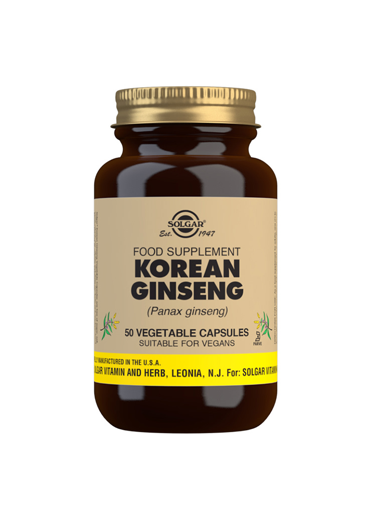 Solgar® Korean Ginseng 520 mg 50 kaps. ravintolisä