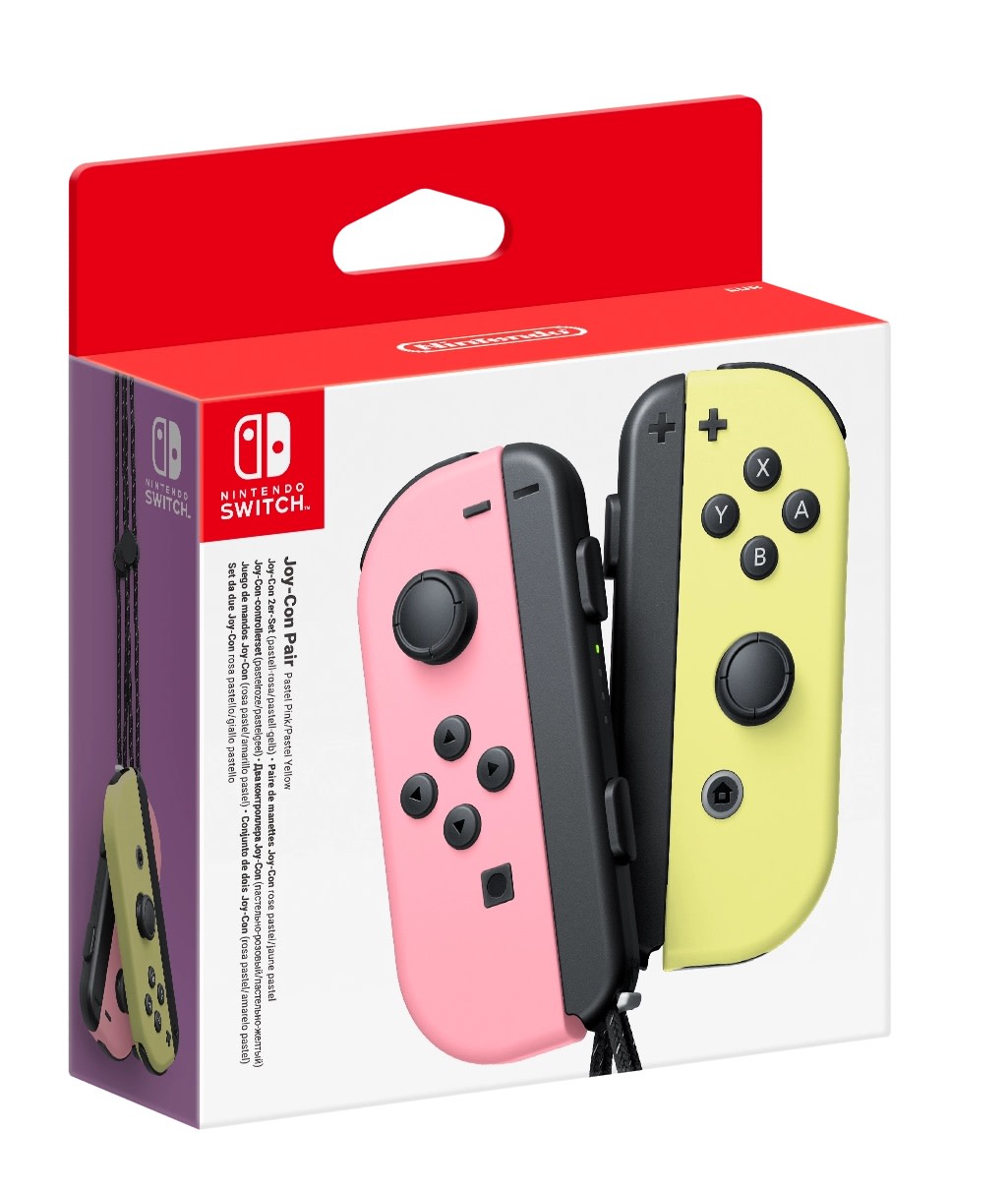 Nintendo Switch Joy-Con pastel pink ja pastel yellow ohjain